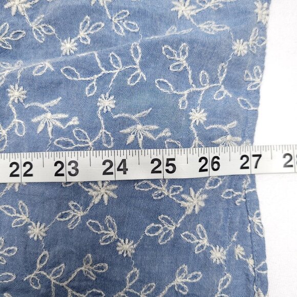 NWT Old Navy Womens Embroidered Smocked square neck Puff Sleeve Babydoll Top - Picture 5 of 10